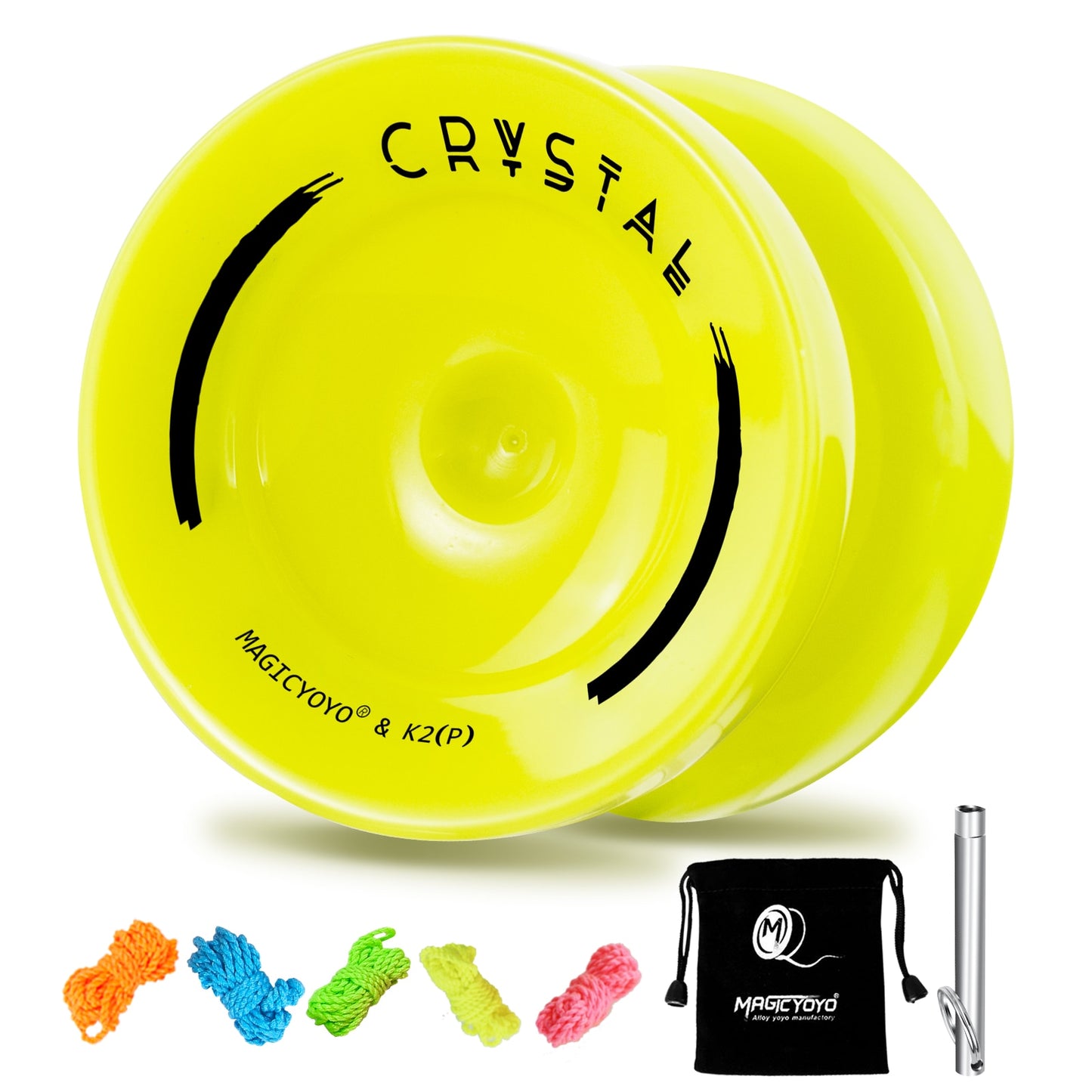 MAGICYOYO K2 CRYSTAL Yoyo , Dual Purpose Responsive Yo-Yo for Beginner, Replacement Unresponsive Bearing for Advanced