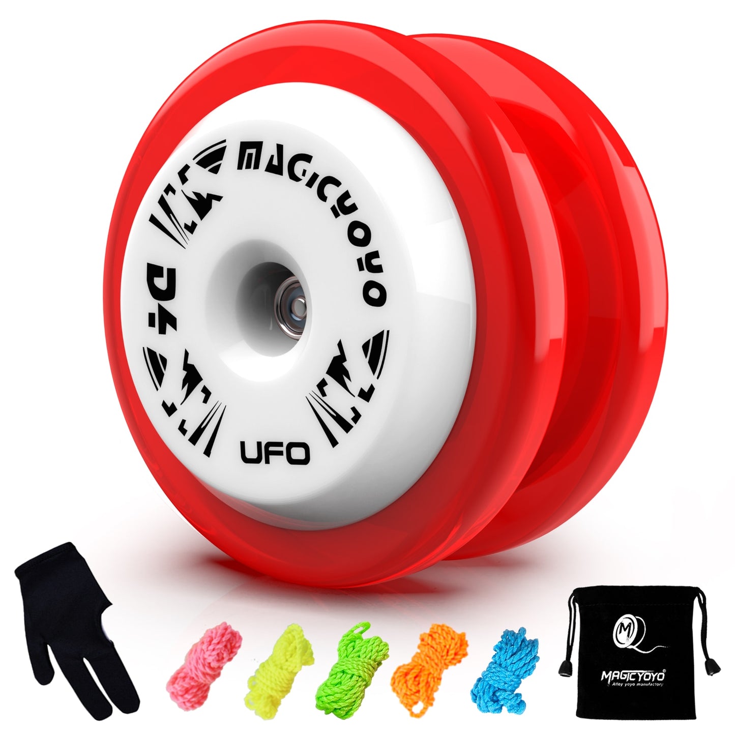 MAGICYOYO D4 UFO Responsive Yoyo, Professional Looping Yo Yo for Kits Beginner, Plastic Yo-Yo Great for 2A Tricks